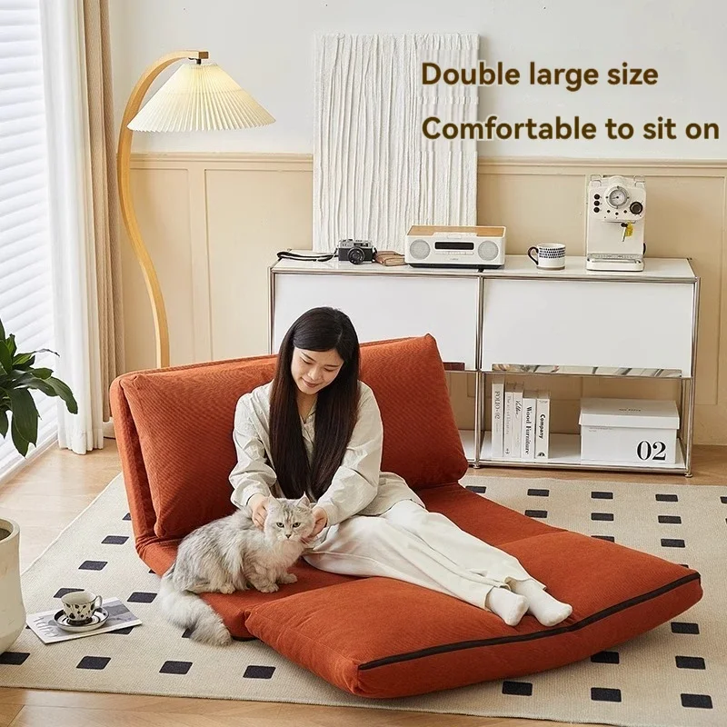 Recliner Sofa Cover - 丈夫で折りたたみ可能な、ゆったりとくつろげるソファベッド。畳のような座面で、一人掛けのリクライニングチェアとしても使用可能。取り外し可能な洗濯可能なカバー付きで、小さなリビングや寝室に最適。