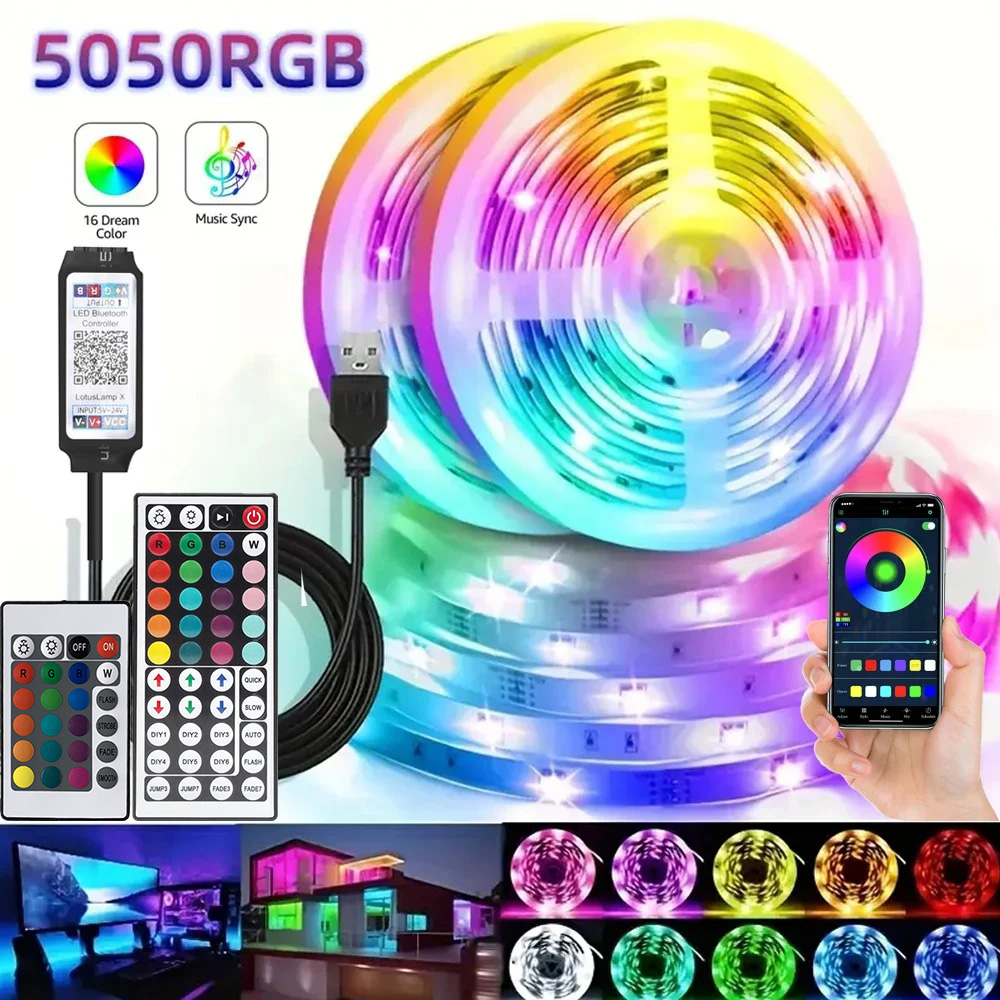 Ambient Light Strip Tv - スマートRGB LEDゲーミングライトストリップ USBクリスマスライト 音楽同期 フレキシブルテープ アプリリモコン