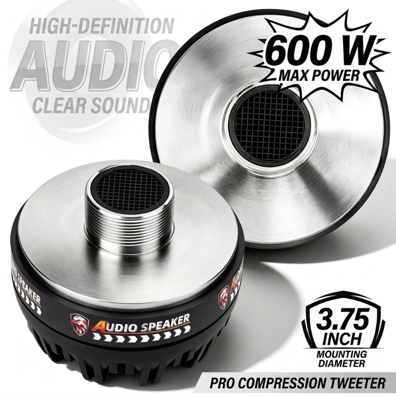 Audio Home Cinema - 2個入り 3.75インチ チタンツイータースピーカー 600W プロオーディオ 高周波ドライバー