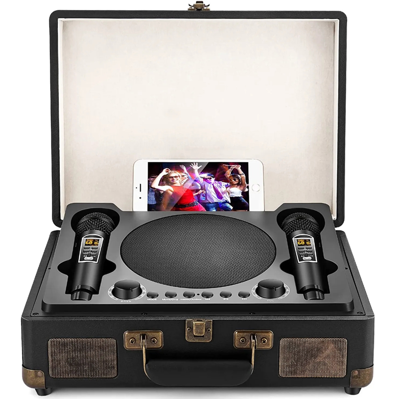 Home Cinema Wireless Speakers - レトロで高品質なBluetoothスピーカ40 W大出力ワイヤレス携帯ホームシアターKTVアウトドアスーツケースカラオケマイクスピーカホームパーティボックス低音スピーカ音響システムSD 2109