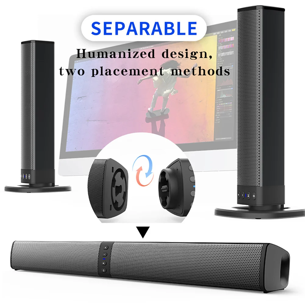 ワイヤレス Bluetooth テレビサウンドバー 2 スピ - Home Cinema Wireless Speakers のレビューと価格