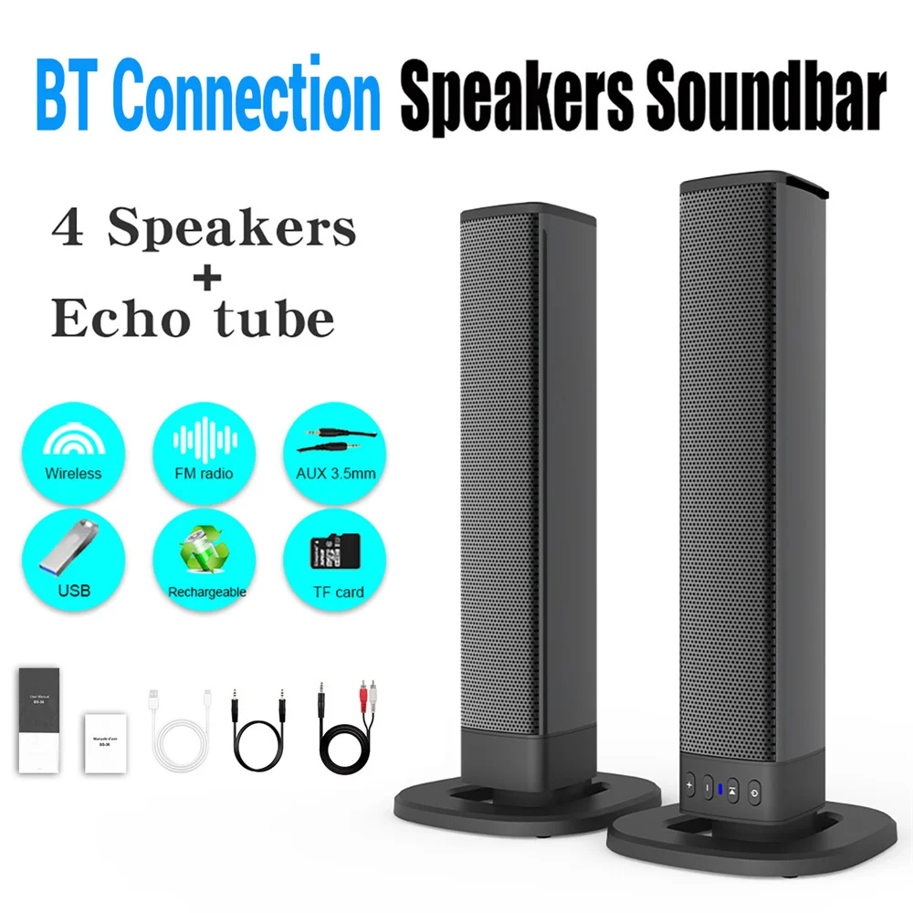 ワイヤレス Bluetooth テレビサウンドバー 2 スピ - Home Cinema Wireless Speakers のレビューと価格