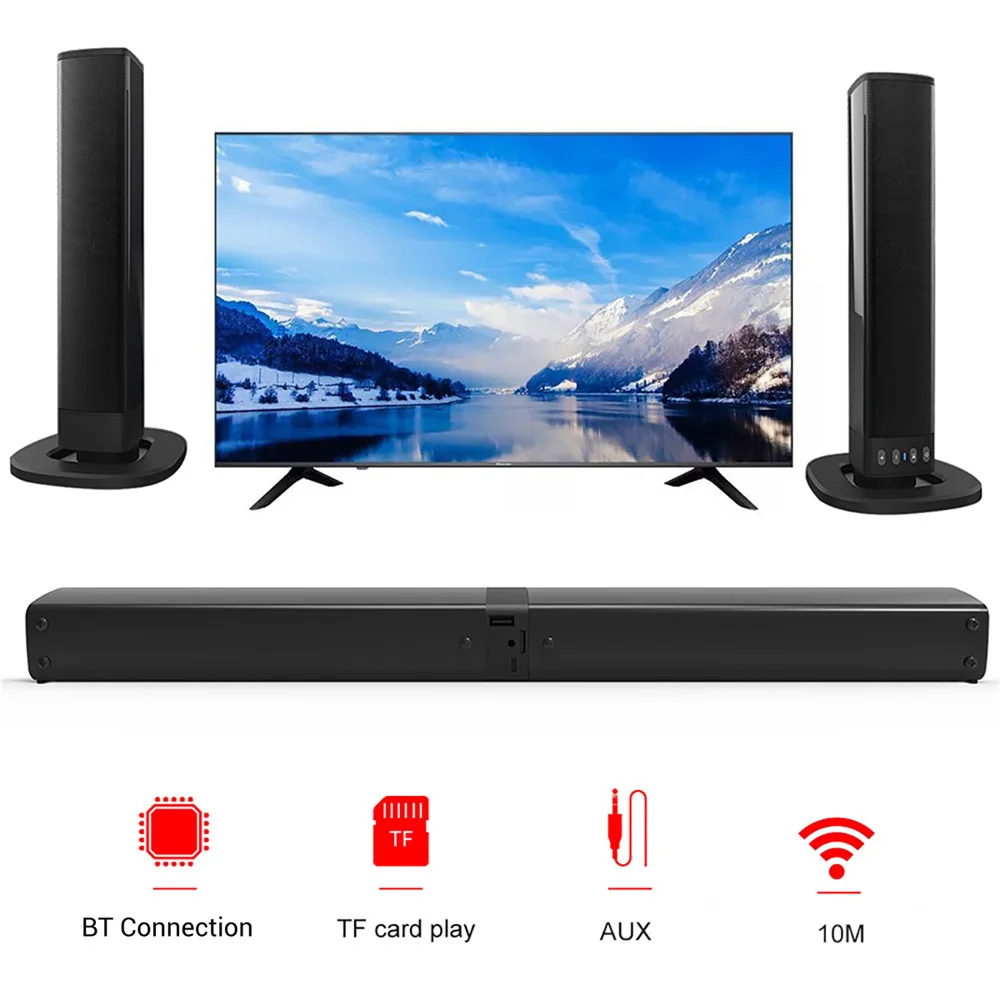 ワイヤレス Bluetooth テレビサウンドバー 2 スピ - Home Cinema Wireless Speakers のレビューと価格