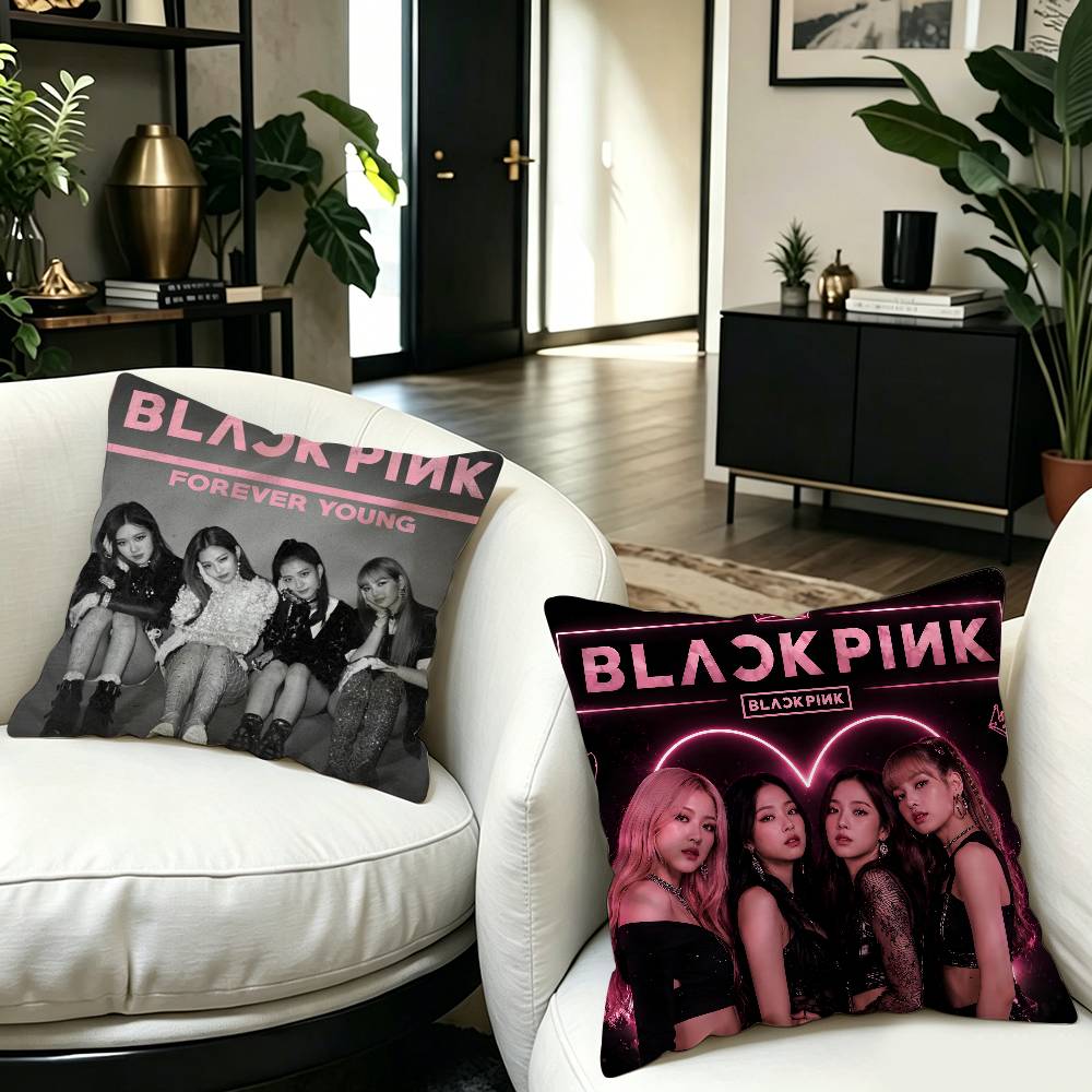B-Black Kpop P-Pinks ガールズピロー ク - Recliner Sofa Cover のレビューと価格
