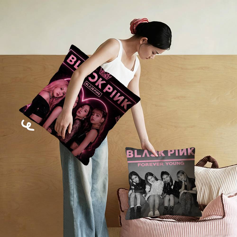 B-Black Kpop P-Pinks ガールズピロー ク - Recliner Sofa Cover のレビューと価格