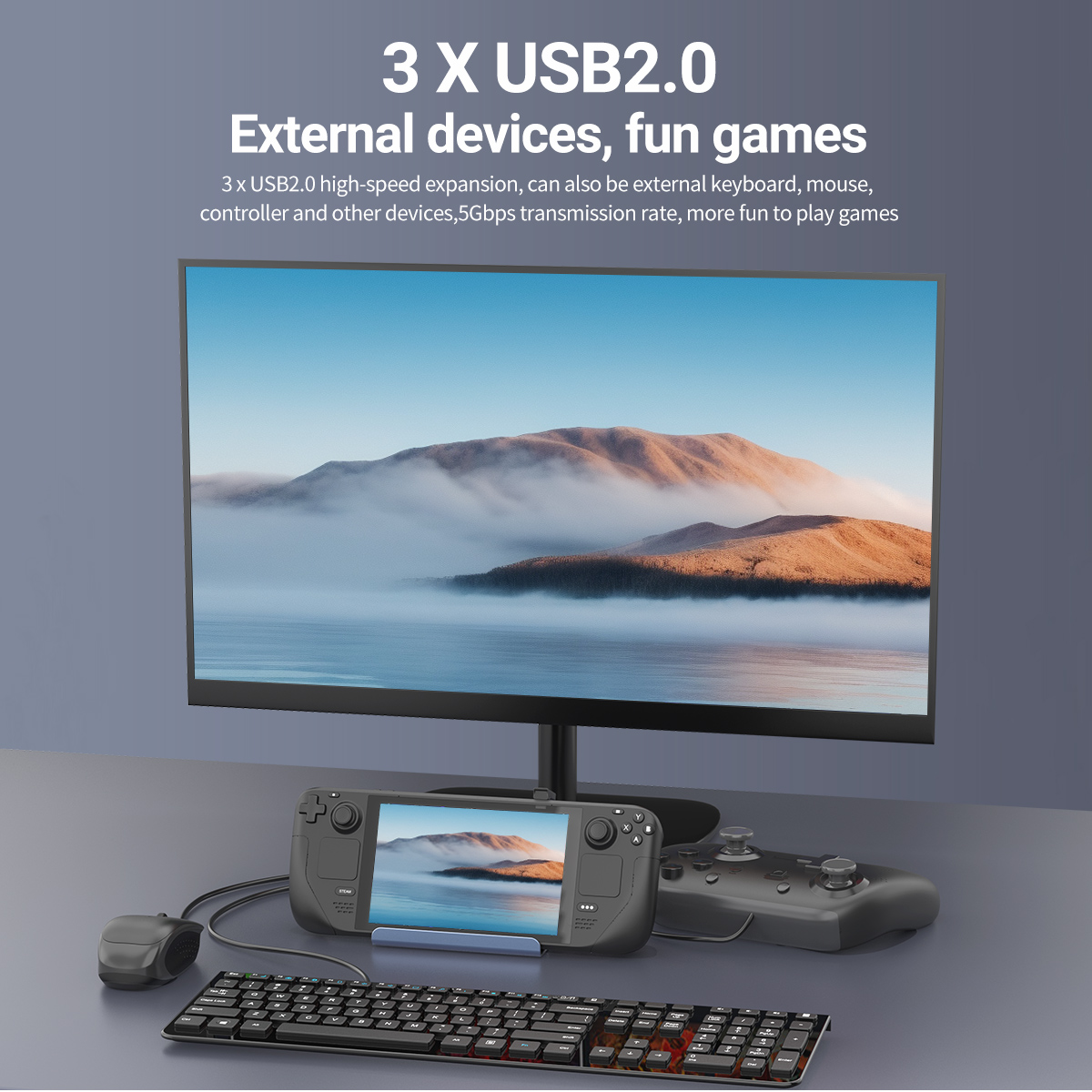 5 in 1 USB-Cゲームハブ Type-Cドッキングス - Home Cinema Usb のレビューと価格