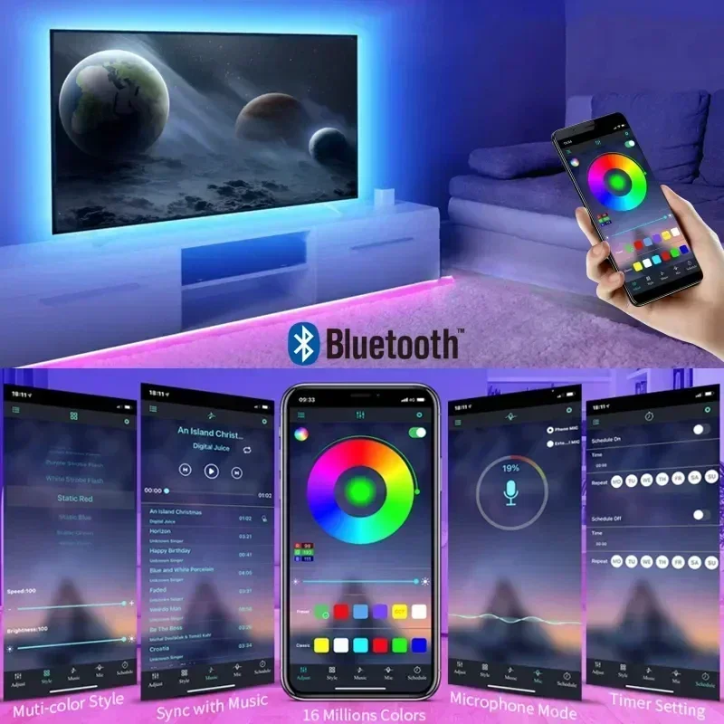 スマートRGB LEDゲーミングライトストリップ USBクリ - Ambient Light Strip Tv のレビューと価格