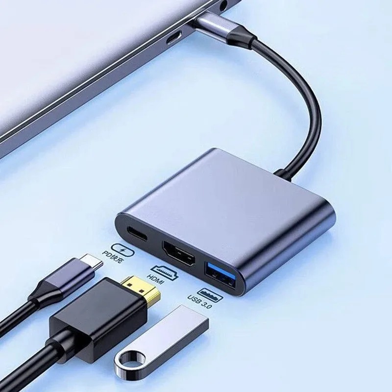 USB C ハブ 3in1 タイプ C 3.0 to HDM - Home Cinema Usb のレビューと価格