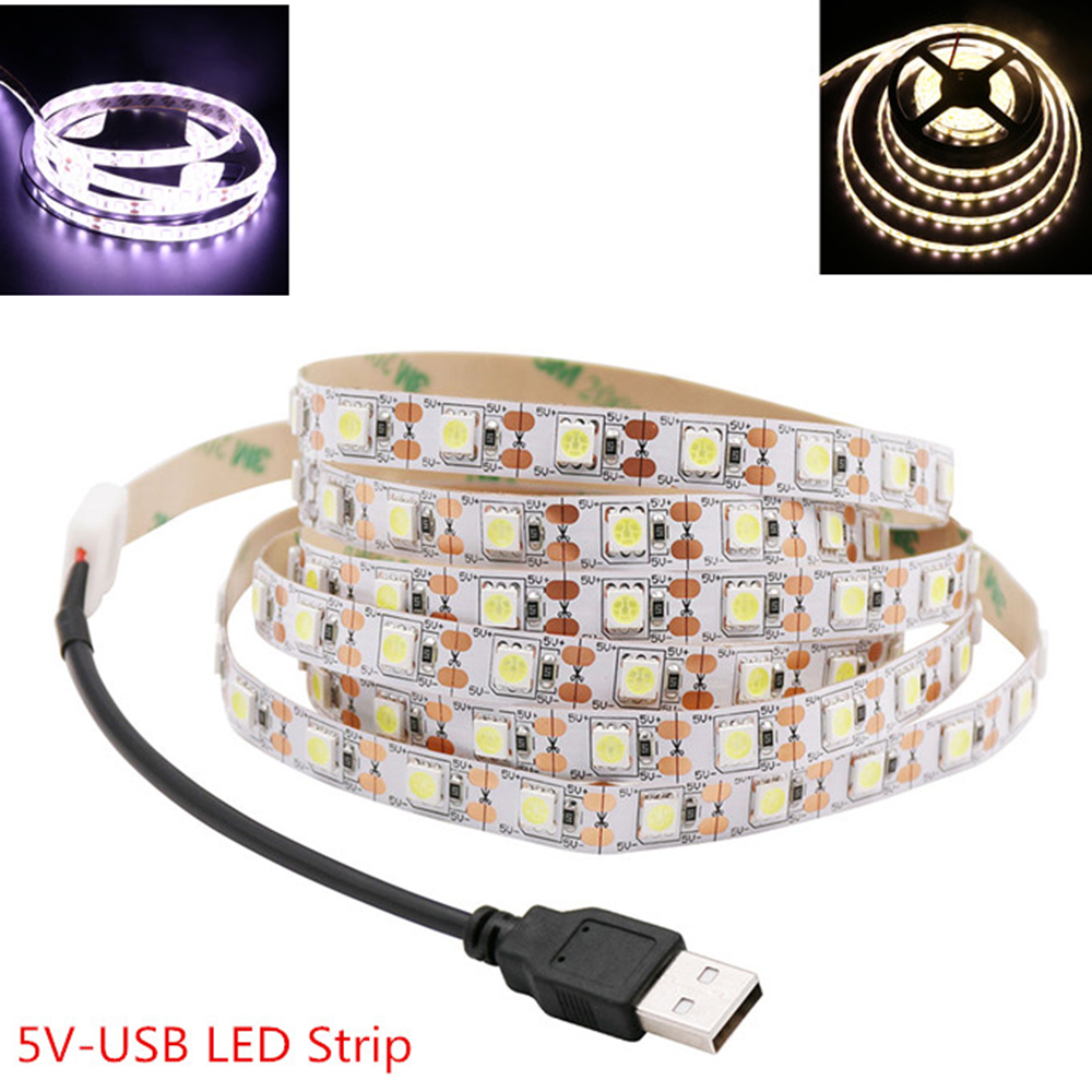 5V USB LED ストリップ 5050 コールドホワイト - Ambient Light Strip Tv のレビューと価格