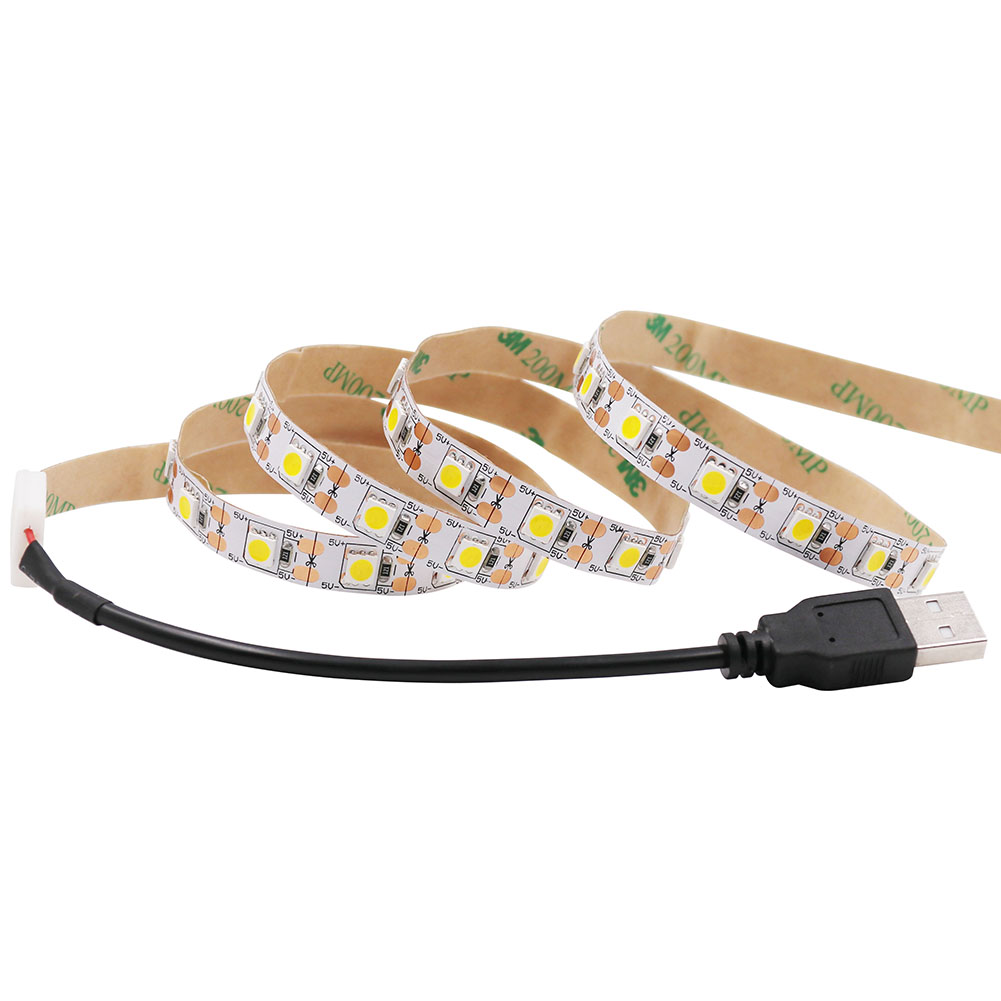 5V USB LED ストリップ 5050 コールドホワイト - Ambient Light Strip Tv のレビューと価格