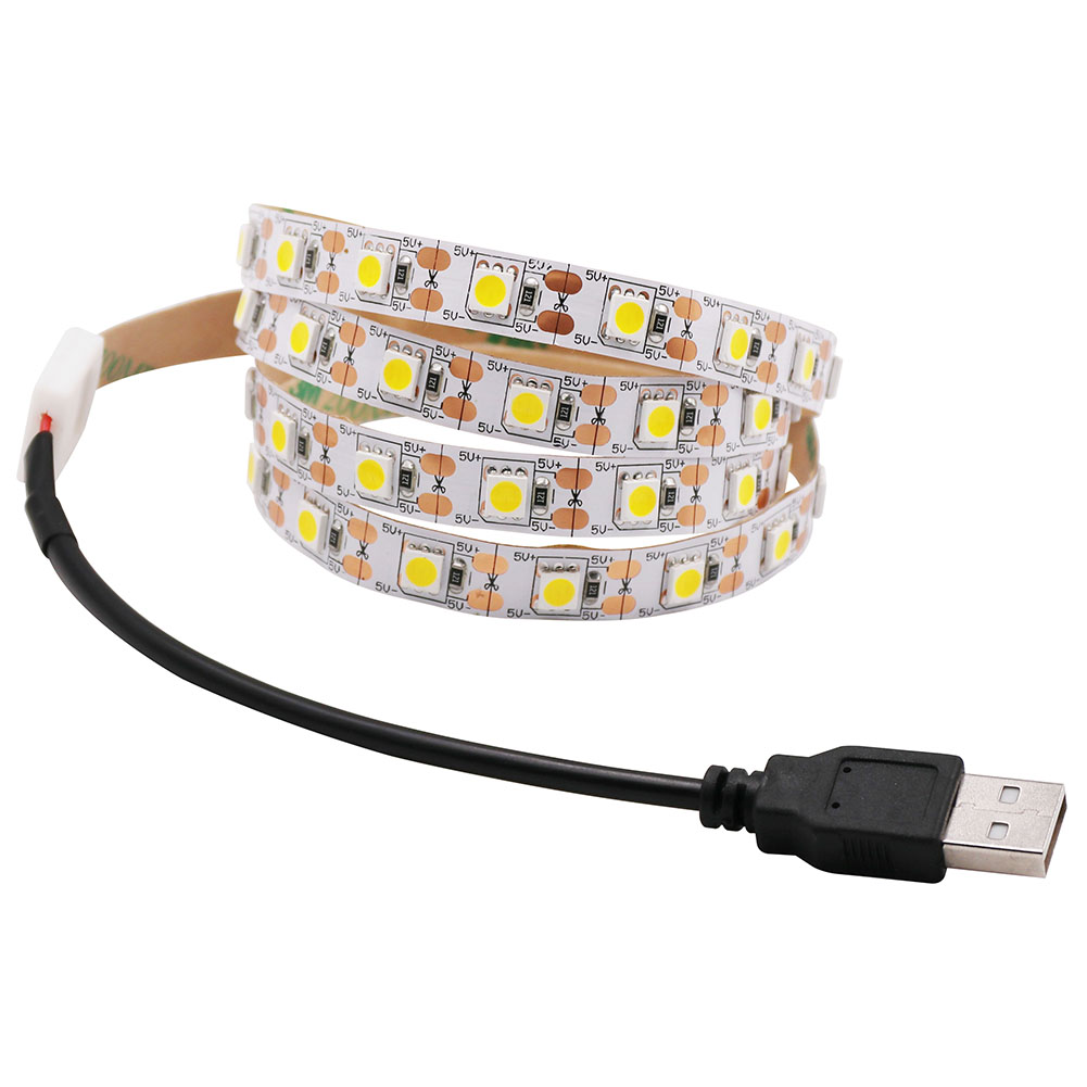 5V USB LED ストリップ 5050 コールドホワイト - Ambient Light Strip Tv のレビューと価格