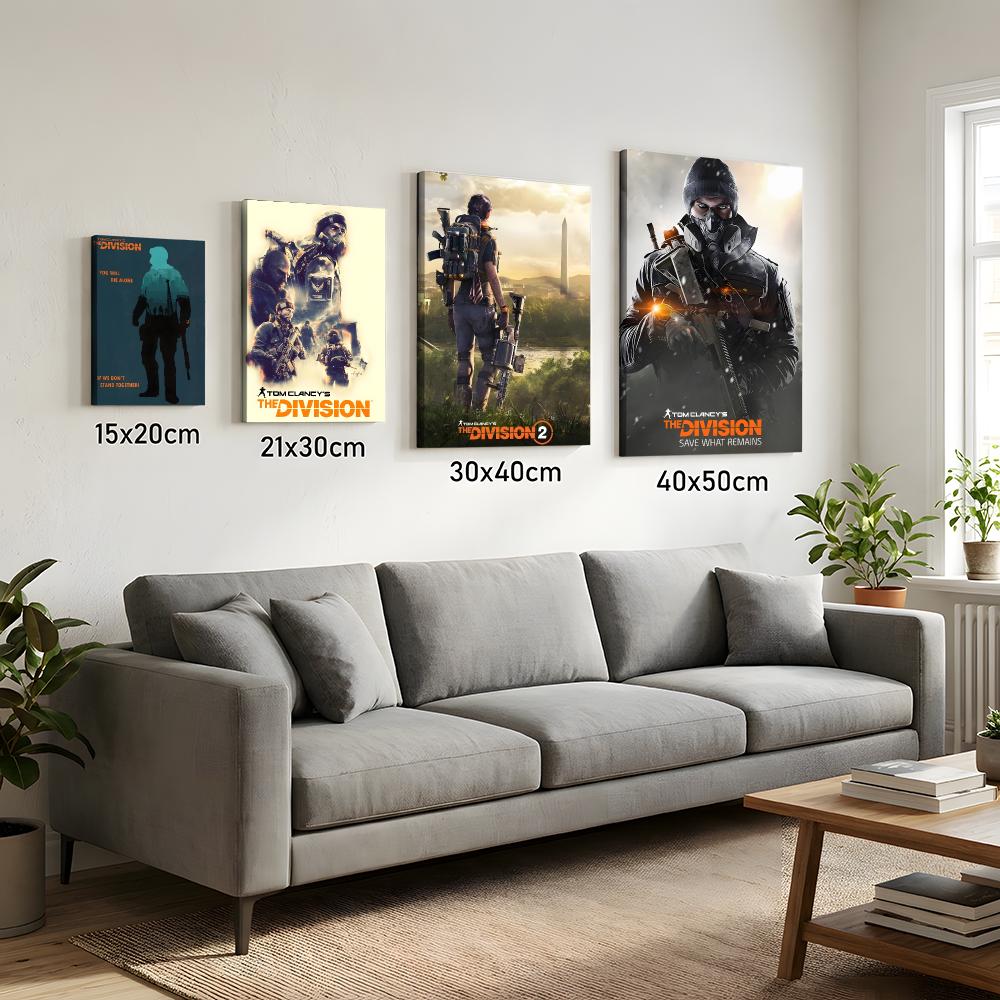トム・クランシーの「ディビジョン2」フレーム付きウォールペイ - Home Cinema Wall Art のレビューと価格
