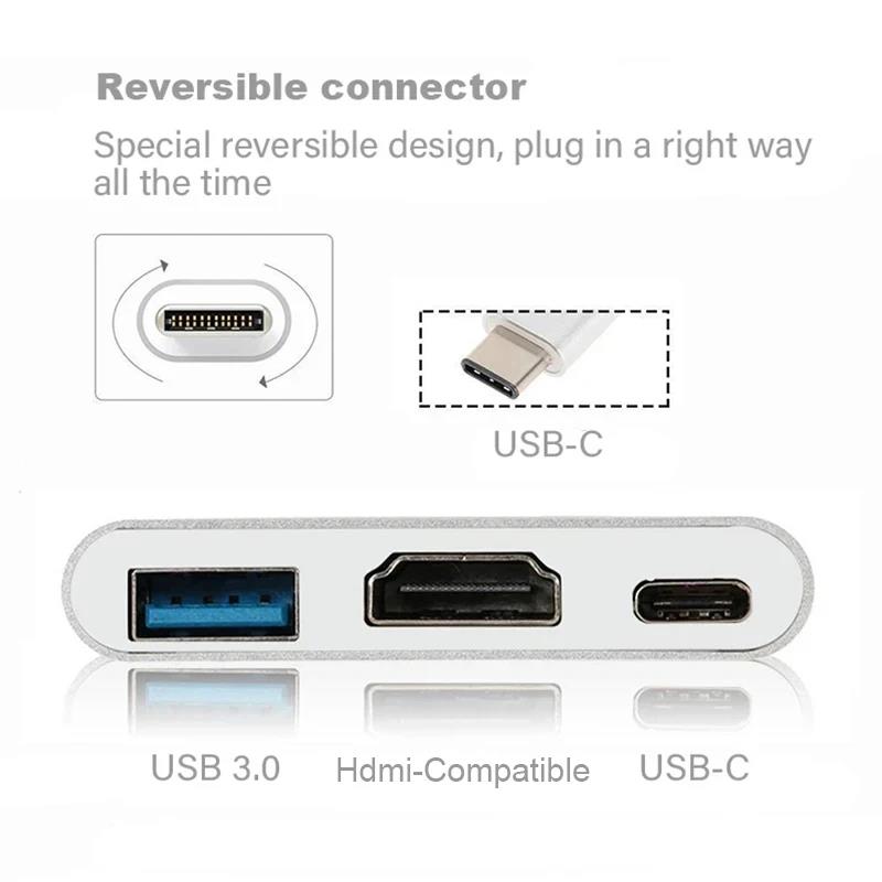 3in1 Type-C to HDMI対応アダプター USB - Home Cinema Usb のレビューと価格